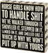 Primitives by Kathy Box Sign, Horse Girls (31184)