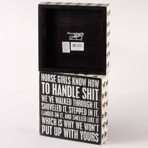 Primitives by Kathy Box Sign, Horse Girls (31184)