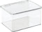 iDesign Kitchen Binz BPA-Free Plastic Stackable Organizer Box with Lid - 6.75in x 5.75in x 3.75in , Clear