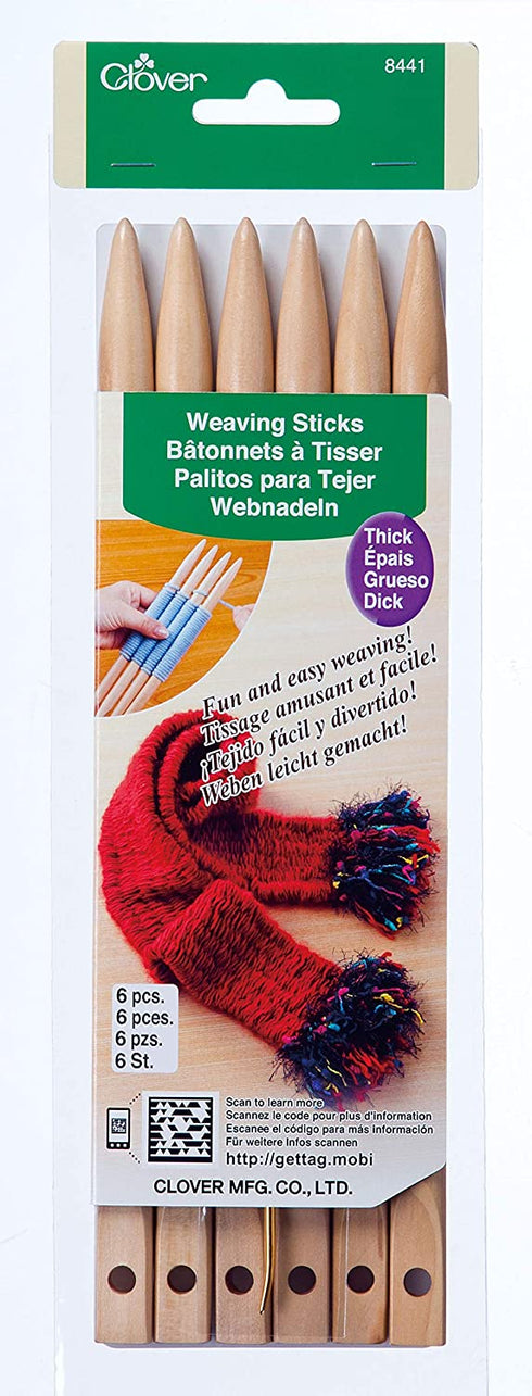 Clover 8441 Thick Weaving Sticks (6-Pack)