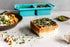 Souper Cubes 2-Cup Freezing Tray, Aqua Color, Pack of 1 with lid
