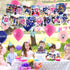 32 Pcs Gacha Life Theme Birthday Party Decorations,Party Supply Set for Kids with 1 Happy Birthday Banner Garland , 13 Cupcake Toppers,18 Balloons for Party Decorations