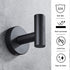Marmolux Acc - Towel Hook Black Bathroom Single Coat Hooks Bath Kitchen Small Hand Towel Holder Hat Door Hanger Rack Home Storage Stainless Steel Bathroom Hardware Set Wall Mount Matte Black