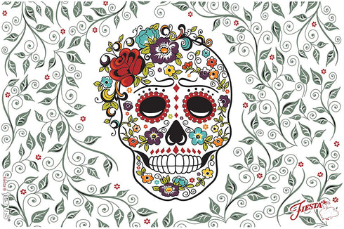 Tervis Made in USA Double Walled Fiesta Insulated Tumbler Cup Keeps Drinks Cold & Hot, 16oz, Skull and Flowers