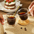 Dorsaer Espresso Cups -6oz Crystal Clear Heat Insulation Double Wall Glass Coffee Cups for Latte,Cappuccino,Hot Chocolate,Juice and Tea (Set of 2)