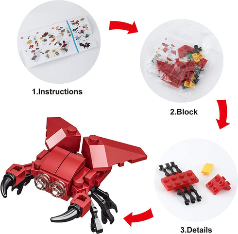 JOYIN 2021 Advent Calendar Kids Christmas 24 Days Countdown Calendar Toys for Kids with Animal Building Blocks