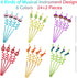 24 Music Drinking Straws for Kids Tik Tok Rockstar Rock N Roll Birthday Party Supplies Favors with 2 PCS Cleaning Brushes