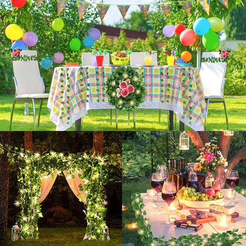 12 Pack 84 Ft Fake Vines for Bedroom Decor Artificial Ivy Leaves Greenery Garland Hanging Plants for Home Wedding Arch Wall Patio Garden Decor