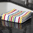 T-Fal Textiles 22418 2-Pack 100-Percent Cotton Print Dual Sided Dish Cloths, Stripe Red Multi Pattern, 4 Pack
