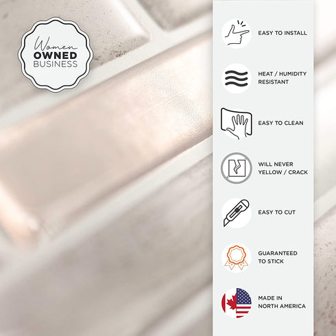 Smart Tiles - Peel and Stick Backsplash - Milenza Vasto Beige (Metallic), Travertine Stone in Beige - 4 Sheets of 10.20" x 9.00" - 3D Stick on Tiles for Kitchen and Bathroom Backsplashes