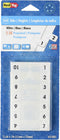 Redi-Tag Pre-Printed 1-10 Index Tabs, Permanent Adhesive, 7/16" x 1", 104 Tabs Per Pack, White with Black Print, 1-Pack (31001)