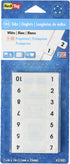 Redi-Tag Pre-Printed 1-10 Index Tabs, Permanent Adhesive, 7/16" x 1", 104 Tabs Per Pack, White with Black Print, 1-Pack (31001)