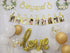 Engagement Wedding Decorations,Gold Engaged Banner, Photo Banner and Set of 12+5 distinctive Balloons for Engagement/Wedding/Anniversary/Valentines Day Party