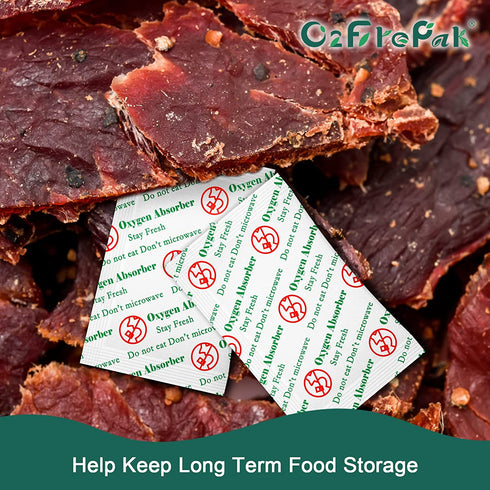 O2frepak 1000CC(20-Pack) Food Grade Oxygen Absorbers Packets for Home Made Jerky and Long Term Food Storage