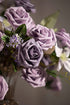 TINGE TIME Artificial Flowers for Decoration Rose 25pcs African Violet Purple Fake Roses with Stem for DIY Wedding Bouquets Centerpieces Bridal Shower Party Home Decorations