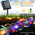 YEGUO Solar Rope Lights Outdoor Waterproof LED, 2 Pack Each 33ft 100 LED Rope Lights Outdoor, PVC Tube Multicolor Fairy String Trampoline Lights for Pool Balcony Tree Garden Yard Fence Party Walkway