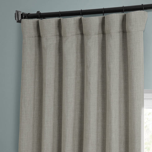 HPD Half Price Drapes BOCH-LN185-P Faux Linen Room Darkening Curtain (1 Panel) 50 X 84, BOCH-LN1857-84, Oatmeal