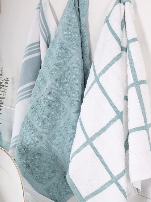 All-Clad Textiles Kitchen Towel, Checked-1 Pack, Rainfall