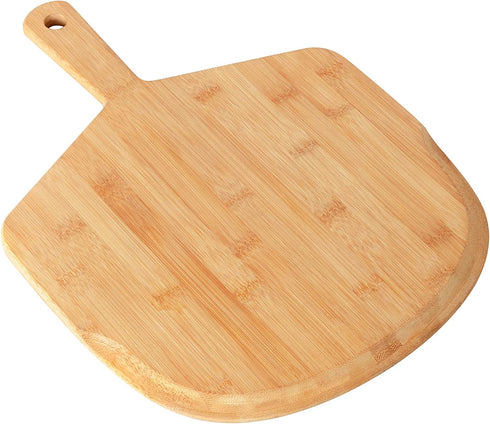 Pizza Peel, Bamboo Pizza Spatula Paddle, Large Wooden Pizza Cutting Board, Baking Pizza, Bread, Cutting Fruit, Vegetables, Cheese and Serving Board, 12x17inch