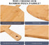 Pizza Peel, Bamboo Pizza Spatula Paddle, Large Wooden Pizza Cutting Board, Baking Pizza, Bread, Cutting Fruit, Vegetables, Cheese and Serving Board, 12x17inch