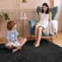 Yome Black Rug for Bedroom, Bedroom Rug, Shaggy Home Decor Floor Rug, Ultra Soft Carpet for Bedroom, Living Room, Book Room,Children Bedroom, Fluffy Rug 4 x 5.3 Feet.