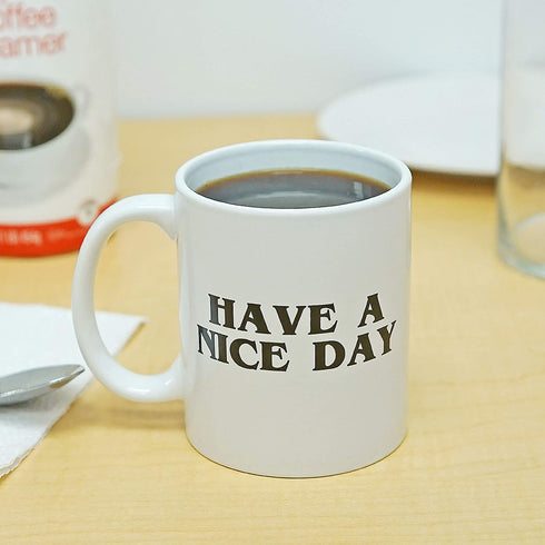 Fairly Odd Novelties Have A Nice Day + Middle Finger 11oz Mug Funny Novelty Gag Offensive Gift/Present, One Size, White (FON-10241)