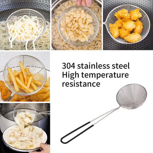Mlesi Premium Grade Stainless Steel Spaetzle Maker Widen Plastic Handle with Skimmer Spider Strainer Homemade Egg Noodle Dumpling Perfect Sized for pots and Pans Making Tool