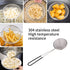 Mlesi Premium Grade Stainless Steel Spaetzle Maker Widen Plastic Handle with Skimmer Spider Strainer Homemade Egg Noodle Dumpling Perfect Sized for pots and Pans Making Tool
