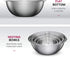 Stainless Steel Mixing Bowls (Set of 5) Stainless Steel Mixing Bowl Set - Easy To Clean, Nesting Bowls for Space Saving Storage, Great for Cooking, Baking, Prepping