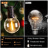 Outdoor String Lights 29ft G40 Patio Lights String with 16 Shatterproof Globe LED Bulb,Waterproof Connectable Hanging Lights for Porch Balcony Bistro,2700K Warm Glow Cafe Lights with E12 Socket