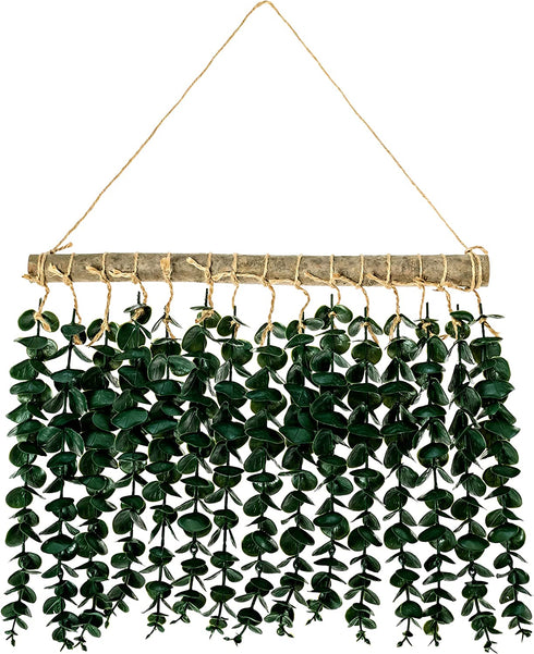 7 Steps - Artificial Eucalyptus Wall Hanging Decoration - Fake Eucalyptus Greenery - Rustic Modern Farmhouse Boho Bedroom Bathroom Home Kitchen Nursery Decoration