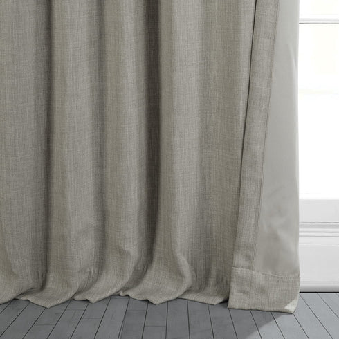 HPD Half Price Drapes BOCH-LN185-P Faux Linen Room Darkening Curtain (1 Panel) 50 X 84, BOCH-LN1857-84, Oatmeal