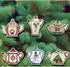 Prima Marketing 21-1486 14 Count Christmas Teapot Ornaments Counted Cross Stitch Kit, 3-Inch, Set of 6
