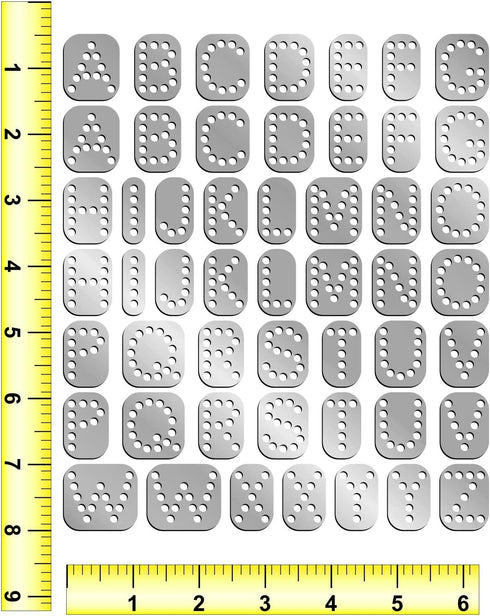 Rhinestone Genie RT2-ARI002 Embellishment Template, Arial 002