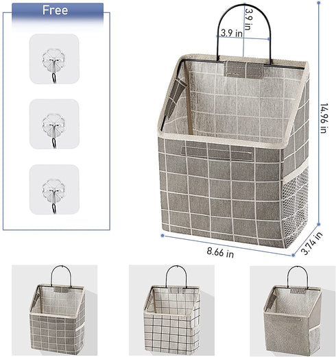 Flenpptly Wall Hanging Storage Hanging Organizer Over The Door Organizer Waterproof for Bedroom Bathroom Kitchen Dormitory Storage 3 Pack