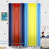 Navy and Red Short Curtains for Small Windows Set 2 Panels Ombre Sheer Navy Blue and Red Decorations Patriotic Curtains for Boys Room Kids Bedroom Decor Memorial Independence Day 50 x 45 Inch Length