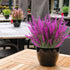 Artificial Lavender Flowers 12 Bundles Outdoor UV Resistant Fake Flowers No Fade Faux Plastic Plants Garden Porch Window Box Decorating (Fushia)