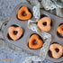 CHEFMADE Donut Mold Cake Pan, 6-Cavity Non-Stick Heart-Shaped Doughnut Bakeware for Oven Baking (Champagne Gold)