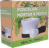 HEALTHSMART Porcelain Mortar and Pestle with Black Silicone Base