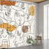 Riyidecor Abstract Human Face Terracotta Shower Curtain 60Wx72H Inch Eucalyptus Minimalist Plant Modern Mid Century Aesthetic Portrait 12 Pack Plastic Hooks Fabric Waterproof Home Bathtub Decor