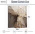Homewelle Marble Shower Curtain Brown Abstract 60Wx72L Inch Cool Texture Stone Granite Tan Cinnamon Cracked Rocks Dots Classic Natural Unique Chic Aesthetic Modern Polyester Fabric Bathroom Bathtub