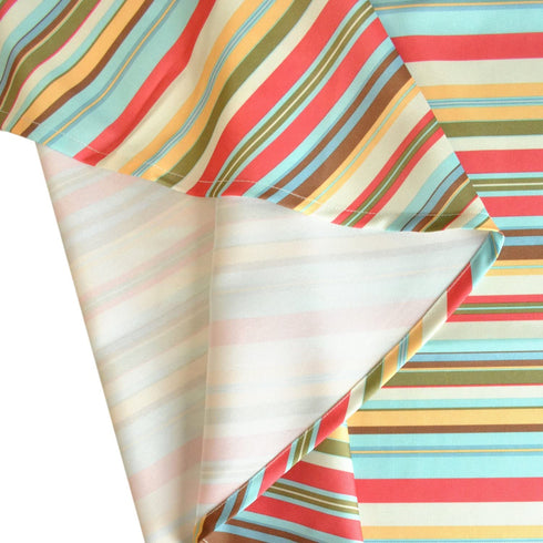 DII Summer Stripe Outdoor Tabletop Collection, Stain Resistant & Waterproof, 60" Round, Stripe