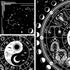 Kanuyee Twelve Constellation Tapestry,Black and White ?Sun and Moon ?Yin and Yang Tapestry Mystic Wall Hanging Tapestry for Home Decor (60"x80")