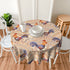 Cute Roosters Tablecloth Round Washable French Country Table Cover for Kitchen Dining Picnic Party Indoor Outdoor Table Mats 60 inch