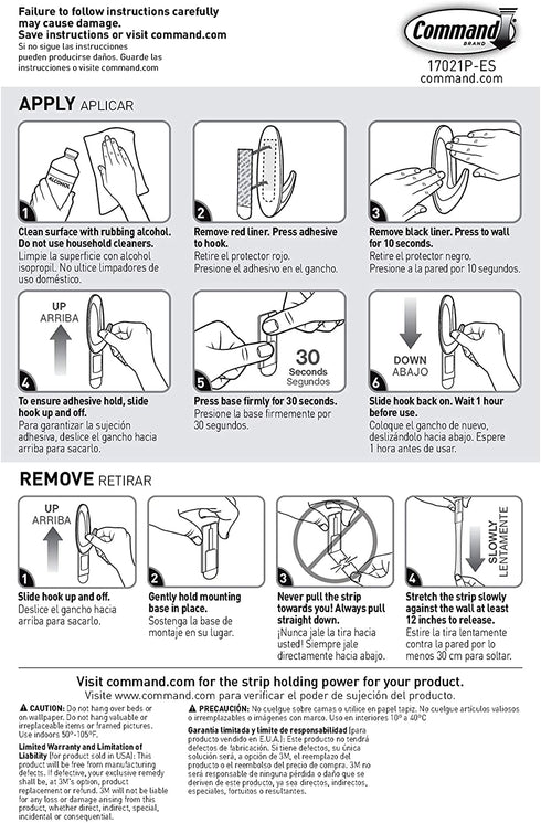 Command Medium Refill Strips, White, 36-Strips - Easy to Open Packaging