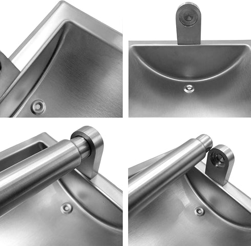 M2cbridge 18/8 Stainless Steel Hotel Style Brushed Nickel Recessed Bathroom Toilet Paper Holder with Rear Mounting Bracket for Wooden/Cement Wall