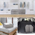 BALEINE 2 Pack 105L Extra Large Blanket Storage Bag, Under Bed Storage Tote for Comforters, Clothes, Linens. Water Resistant and Breathable Closet Bags, Winter Gray