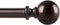 KAMANINA 3/4 Inch Curtain Rods, Round Finials, Bronze, 28-48 Inches Drapery Rod