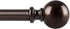 KAMANINA 3/4 Inch Curtain Rods, Round Finials, Bronze, 28-48 Inches Drapery Rod