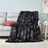 Comaza Soft Fuzzy Faux Fur Throw Blanket,Reversible Lightweight Shaggy Fluffy Cozy Plush Fleece Comfy Furry Sherpa Microfiber Blanket for Couch Sofa Bed,as Gift Home Decor(Tie Dye Black,Throw 50"x60")